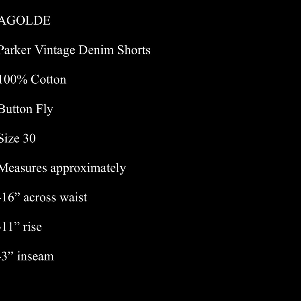 Agolde Parker Distressed Jean Shorts -30 - Picture 8 of 8